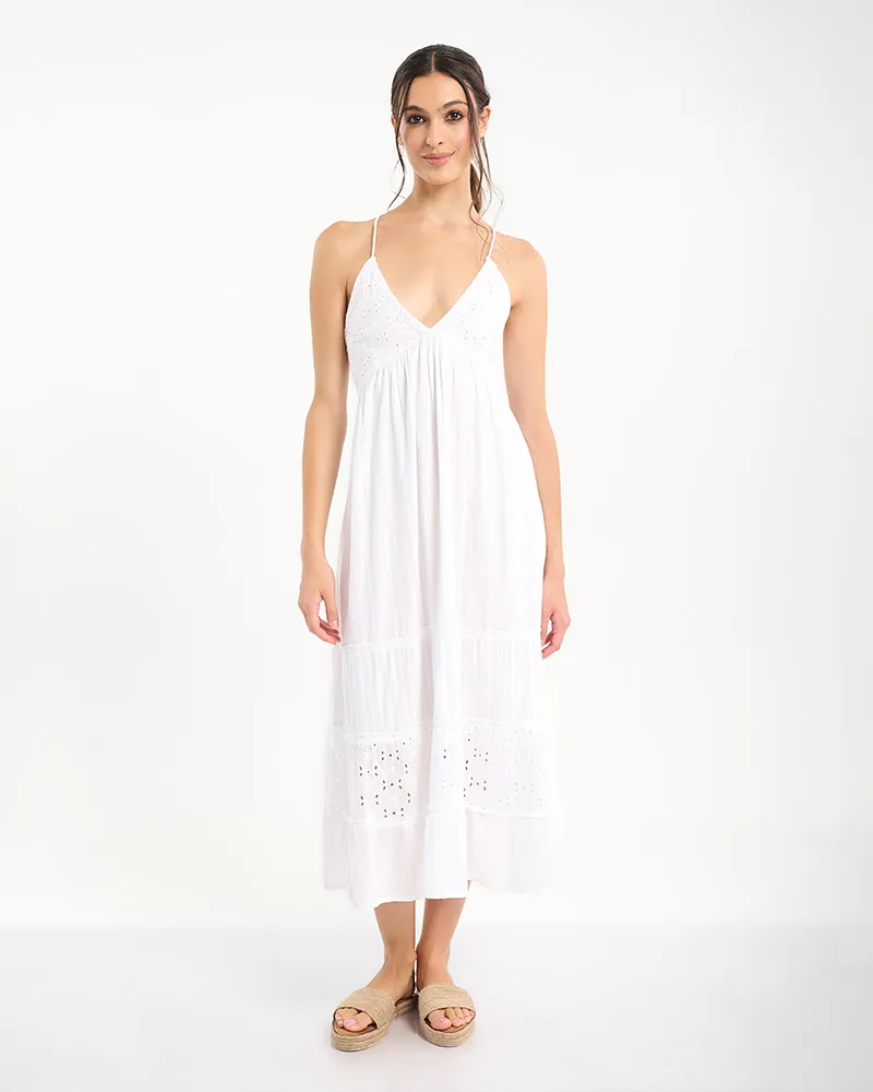 ΦΟΡΕΜΑ ΜΑΚΡΥ ΕΞΩΠΛΑΤΟ ΣΕ ΛΕΥΚΟ ΧΡΩΜΑ ONE SIZE (100% COTTON)