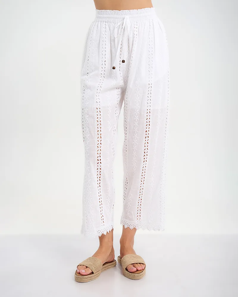 ΠΑΝΤΕΛΟΝΑ ΣΕ ΛΕΥΚΟ ΧΡΩΜΑ ΜΕ ΔΙΑΚΟΣΜΗΤΙΚΑ ΦΟΥΝΤΑΚΙΑ ONE SIZE (100% COTTON) ΠΑΝΤΕΛΟΝΑ ΣΕ ΛΕΥΚΟ ΧΡΩΜΑ ΜΕ ΔΙΑΚΟΣΜΗΤΙΚΑ ΦΟΥΝΤΑΚΙΑ ONE SIZE (100% COTTON)