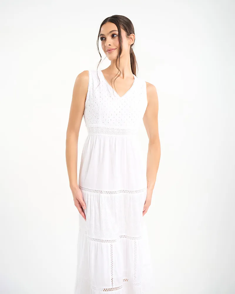 ΦΟΡΕΜΑ ΜΑΚΡΥ ΑΜΑΝΙΚΟ ΜΕ ΛΑΙΜΟΚΟΨΗ‘V’ ONE SIZE (100% COTTON)