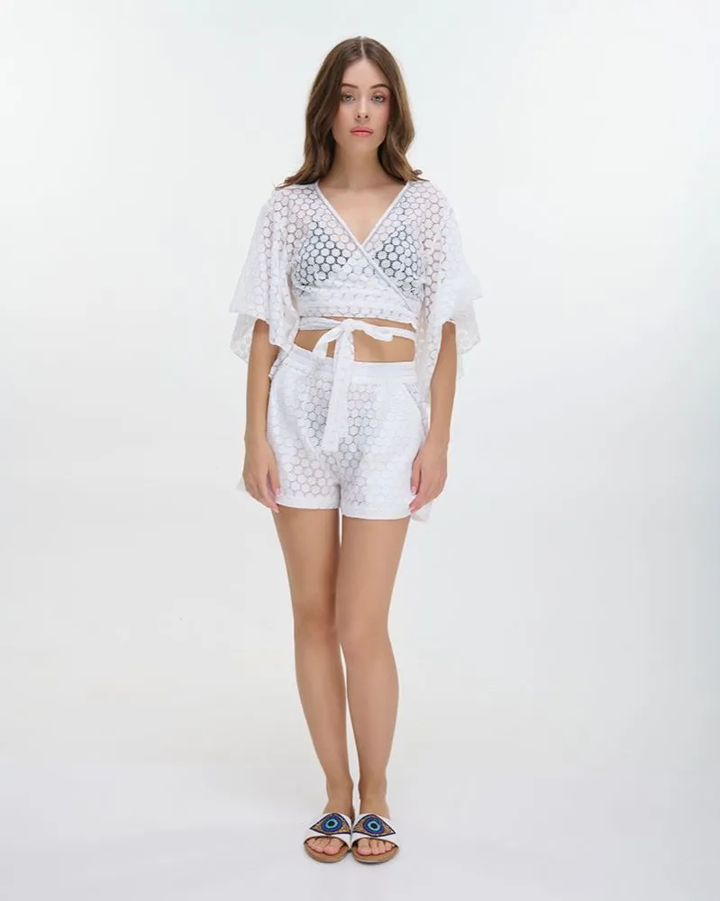 ΤΟΠ ΚΟΝΤΟ ΔΕΤΟ ΛΕΥΚΟ ONE SIZE (100% COTTON)