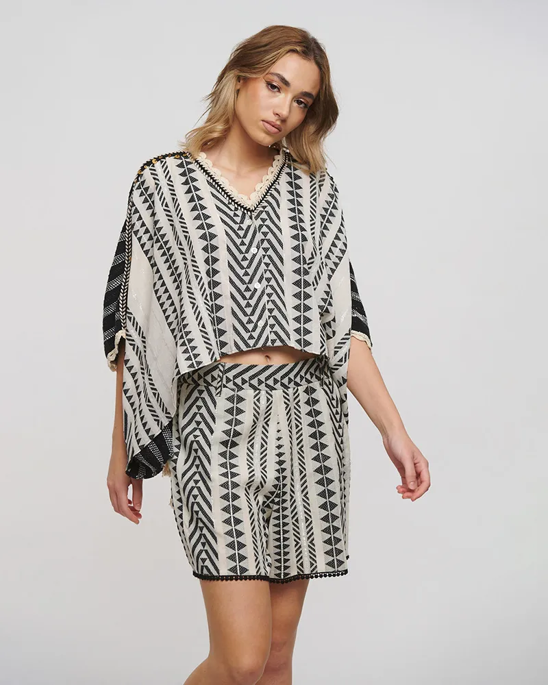 ΣΟΡΤΣΑΚΙ ΣΕ ΑΣΠΡΟΜΑΥΡΟ ΧΡΩΜΑ ONE SIZE (100% COTTON)