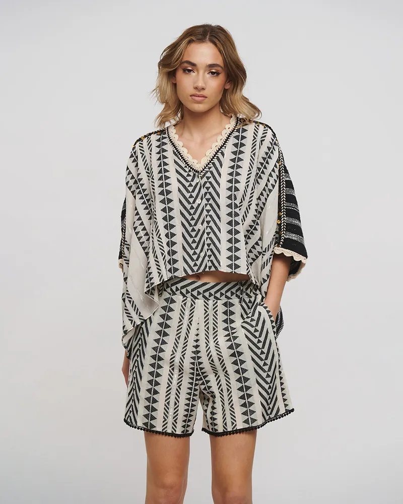 ΣΟΡΤΣΑΚΙ ΣΕ ΑΣΠΡΟΜΑΥΡΟ ΧΡΩΜΑ ONE SIZE (100% COTTON)