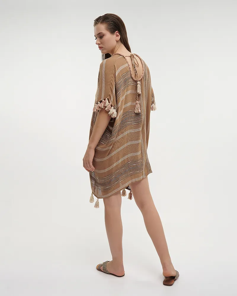 ΚΑΦΤΑΝΙ ΚΟΝΤΟ ΚΑΦΕ ΜΕ ΜΠΕΖ ΛΕΠΤΟΜΕΡΕΙΕΣ ONE SIZE (100%COTTON)