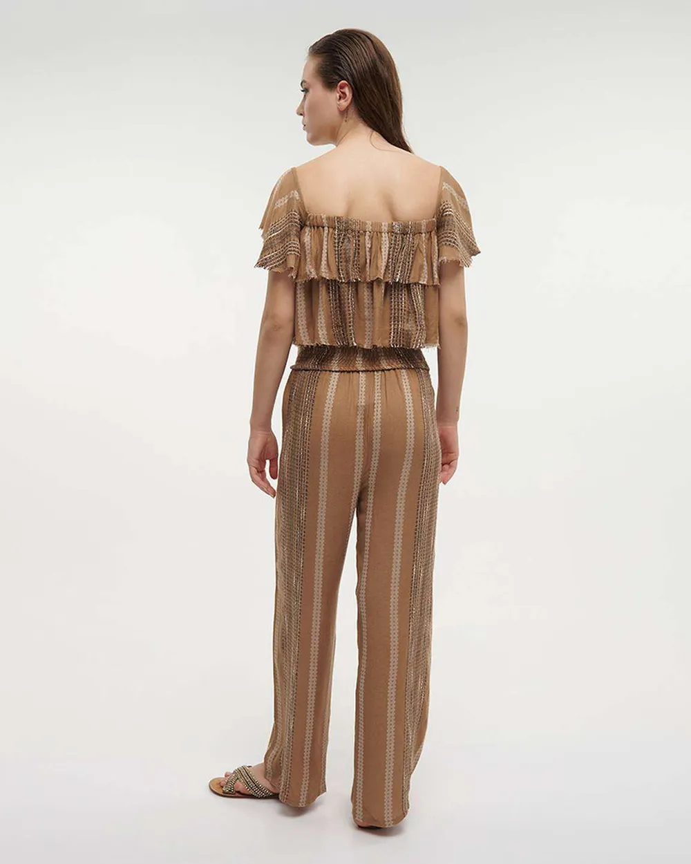 ΤΟΠ ΚΟΝΤΟ ΚΑΦΕ ΜΕ ΜΠΕΖ ΛΕΠΤΟΜΕΡΕΙΕΣ ONE SIZE (100%COTTON)