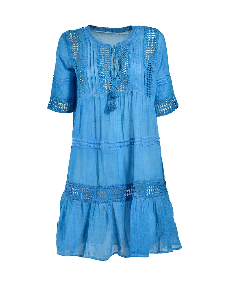 ΦΟΡΕΜΑ/ΚΑΦΤΑΝΙ ΚΟΝΤΟ ΣΕ ΜΠΛΕ ΧΡΩΜΑ ONE SIZE (100% COTTON)