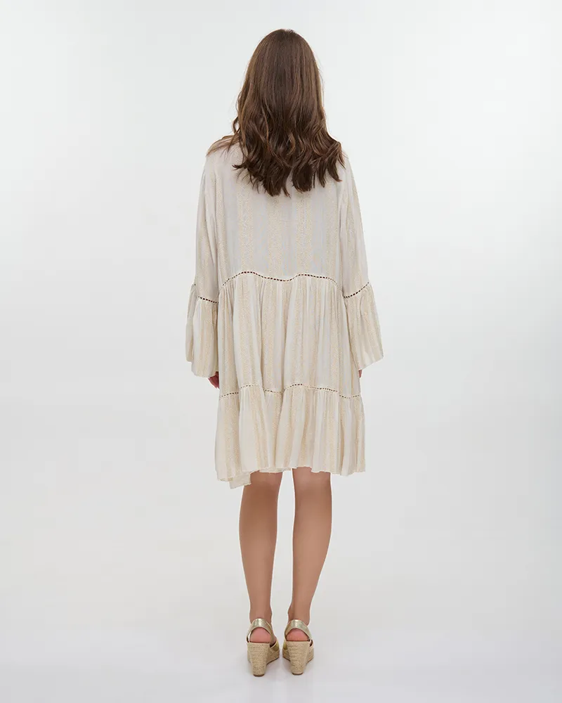 ΦΟΡΕΜΑ ΚΟΝΤΟ ΜΕ ΜΑΚΡΥ ΜΑΝΙΚΙ ΜΠΕΖ ΜΕ ΧΑΝΤΡΕΣ ONE SIZE (100% COTTON) ΦΟΡΕΜΑ ΚΟΝΤΟ ΜΕ ΜΑΚΡΥ ΜΑΝΙΚΙ ΜΠΕΖ ΜΕ ΧΑΝΤΡΕΣ ONE SIZE (100% COTTON)