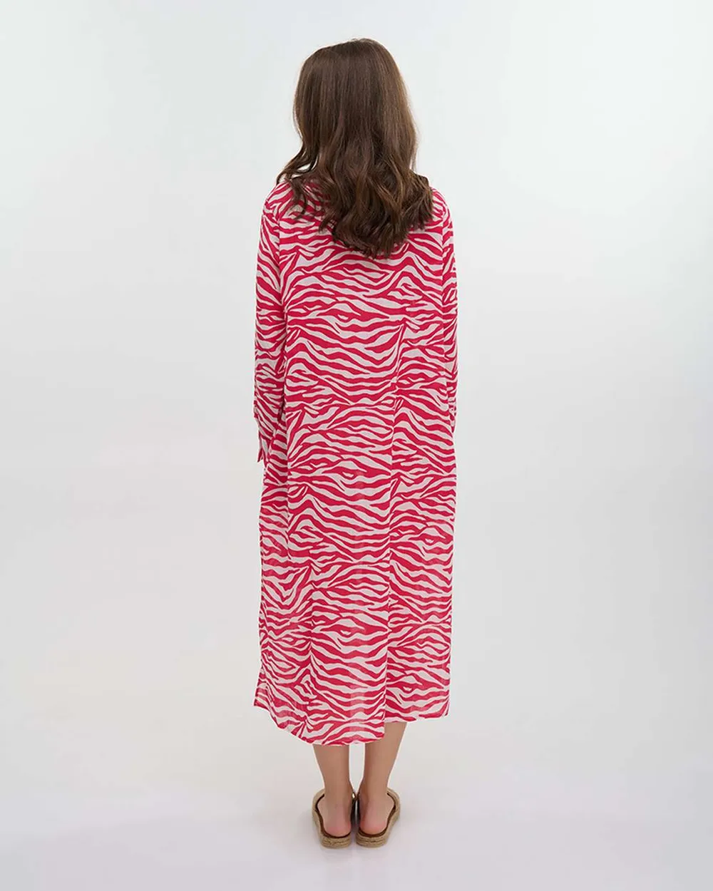 ΠΟΥΚΑΜΙΣΑ ΜΑΚΡΙΑ ΜΕ ΜΑΚΡΥ ΜΑΝΙΚΙ ΦΟΥΞ/ΛΕΥΚΗ ONE SIZE (100% COTTON)