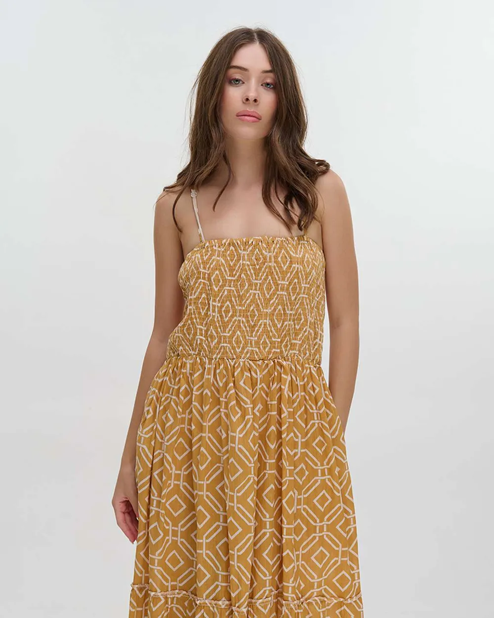 ΦΟΡΕΜΑ ΜΑΚΡΥ ΑΜΑΝΙΚΟ ΣΕ ΜΟΥΣΤΑΡΔΙ ΧΡΩΜΑ ONE SIZE (100% COTTON)