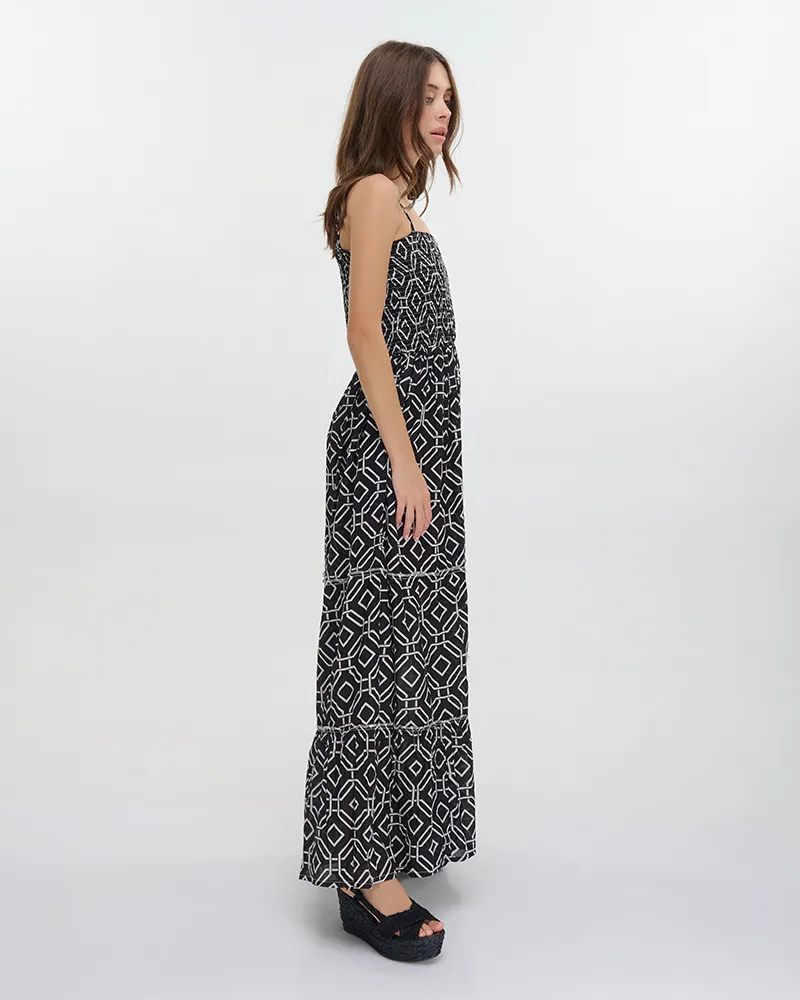 ΦΟΡΕΜΑ ΜΑΚΡΥ ΑΜΑΝΙΚΟ ΣΕ ΜΑΥΡΟ ΧΡΩΜΑ ONE SIZE (100% COTTON)