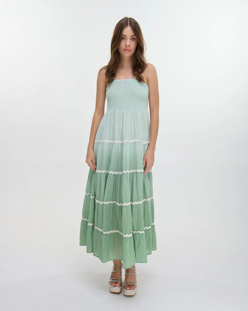 ΦΟΡΕΜΑ ΜΑΚΡΥ ΑΜΑΝΙΚΟ ΜΕΝΤΑ/ΠΡΑΣΙΝΟ ONE SIZE (100% COTTON)