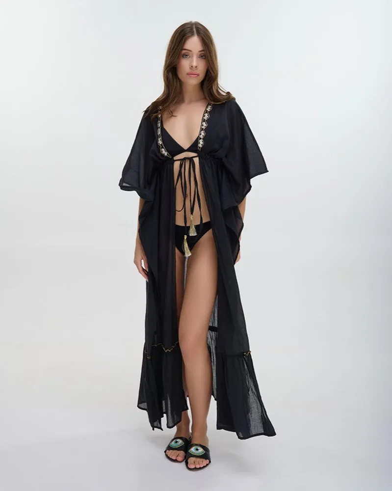 ΚΙΜΟΝΟ ΜΑΚΡΥ ΜΕ 3/4 ΜΑΝΙΚΙ ΜΠΛΕ ΜΕ ΜΑΤΙ ONE SIZE (100% COTTON) ΚΙΜΟΝΟ ΜΑΚΡΥ ΜΕ 3/4 ΜΑΝΙΚΙ ΜΠΛΕ ΜΕ ΜΑΤΙ ONE SIZE (100% COTTON)