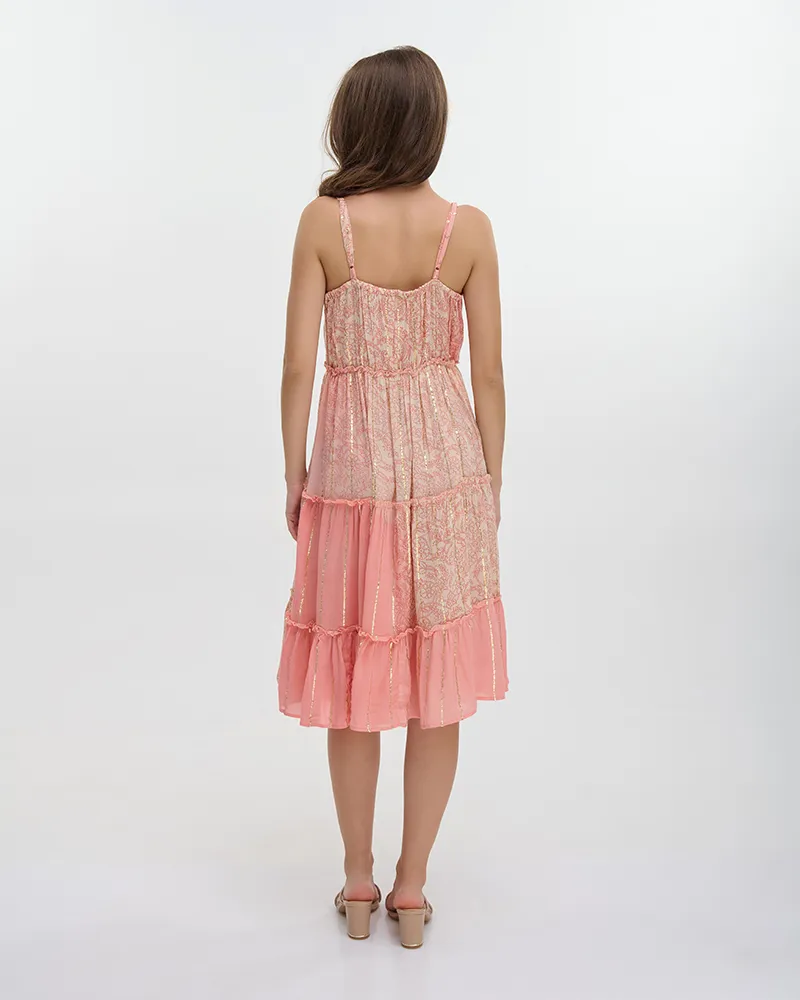 ΦΟΡΕΜΑ ΚΟΝΤΟ ΑΜΑΝΙΚΟ ΡΟΖ/ΜΠΕΖ ΜΕ ΧΡΥΣΕΣ ΛΕΠΤΟΜΕΡΕΙΕΣ ONE SIZE (100% COTTON) ΦΟΡΕΜΑ ΚΟΝΤΟ ΑΜΑΝΙΚΟ ΡΟΖ/ΜΠΕΖ ΜΕ ΧΡΥΣΕΣ ΛΕΠΤΟΜΕΡΕΙΕΣ ONE SIZE (100% COTTON)