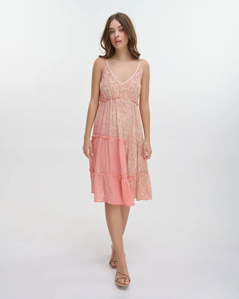 ΦΟΡΕΜΑ ΚΟΝΤΟ ΑΜΑΝΙΚΟ ΡΟΖ/ΜΠΕΖ ΜΕ ΧΡΥΣΕΣ ΛΕΠΤΟΜΕΡΕΙΕΣ ONE SIZE (100% COTTON) ΦΟΡΕΜΑ ΚΟΝΤΟ ΑΜΑΝΙΚΟ ΡΟΖ/ΜΠΕΖ ΜΕ ΧΡΥΣΕΣ ΛΕΠΤΟΜΕΡΕΙΕΣ ONE SIZE (100% COTTON)