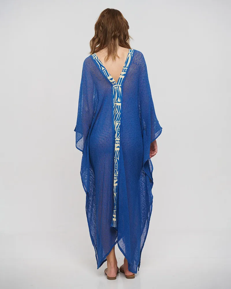 ΚΙΜΟΝΟ ΜΑΚΡΥ ΜΠΛΕ/ΛΕΥΚΟ ONE SIZE (100% COTTON)