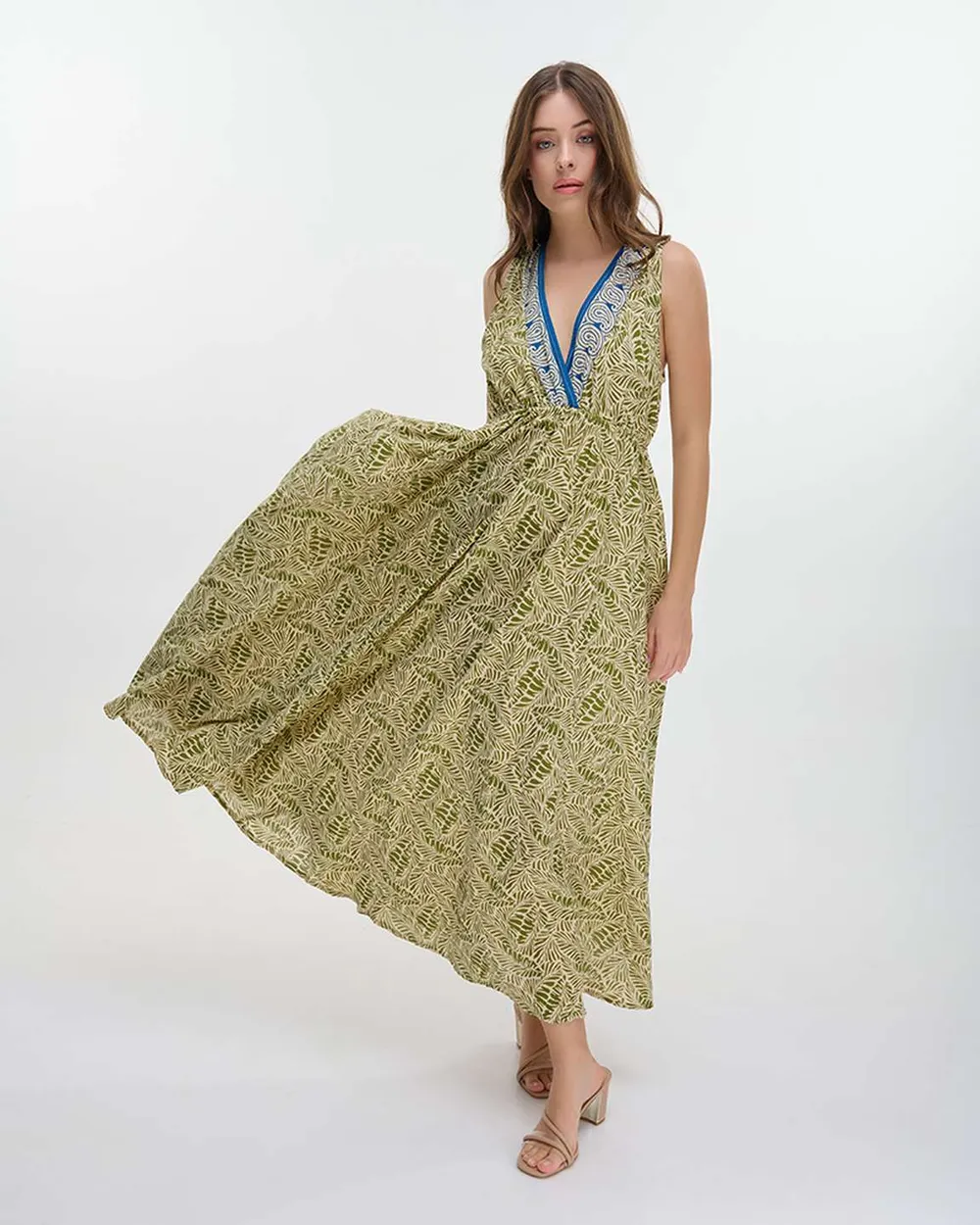 ΦΟΡΕΜΑ ΜΑΚΡΥ ΑΜΑΝΙΚΟ ΛΑΔΙ/ΛΕΥΚΟ/ΜΠΛΕ ONE SIZE (100% COTTON)