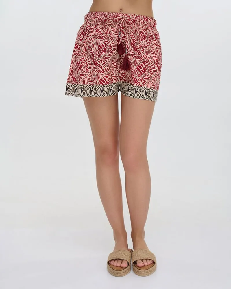 ΣΟΡΤΣ ΜΕ ΚΟΡΔΟΝΙ ΚΟΚΚΙΝΟ/ΛΕΥΚΟ/ΜΑΥΡΟ ONE SIZE (100% COTTON)