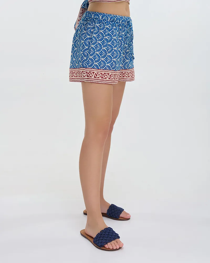 ΣΟΡΤΣ ΜΕ ΚΟΡΔΟΝΙ ΜΠΛΕ/ΛΕΥΚΟ/ΚΟΚΚΙΝΟ ONE SIZE (100% COTTON)