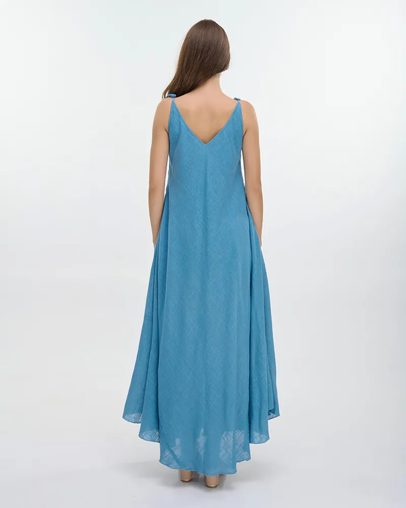 ΦΟΡΕΜΑ ΜΑΚΡΥ ΑΜΑΝΙΚΟ ΜΠΛΕ ONE SIZE (100% COTTON)