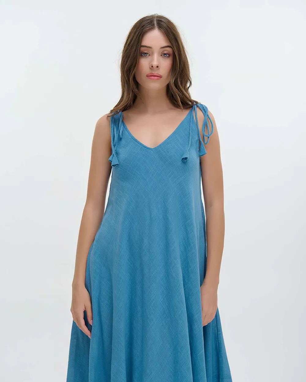 ΦΟΡΕΜΑ ΜΑΚΡΥ ΑΜΑΝΙΚΟ ΜΠΛΕ ONE SIZE (100% COTTON)