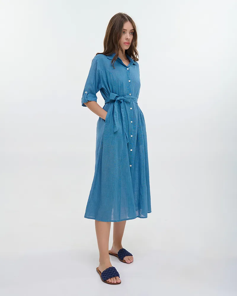 ΠΟΥΚΑΜΙΣΑ ΜΑΚΡΙΑ ΜΕ ΜΑΚΡΥ ΜΑΝΙΚΙ ΜΠΛΕ ONE SIZE (100% COTTON) ΠΟΥΚΑΜΙΣΑ ΜΑΚΡΙΑ ΜΕ ΜΑΚΡΥ ΜΑΝΙΚΙ ΜΠΛΕ ONE SIZE (100% COTTON)