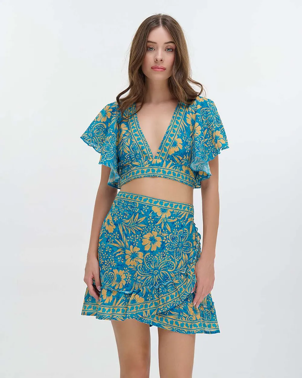 ΤΟΠ ΚΟΝΤΟΜΑΝΙΚΟ ΤΙΡΚΟΥΑΖ ΜΕ ΠΟΡΤΟΚΑΛΙ ΛΟΥΛΟΥΔΙΑ ONE SIZE (100% COTTON)