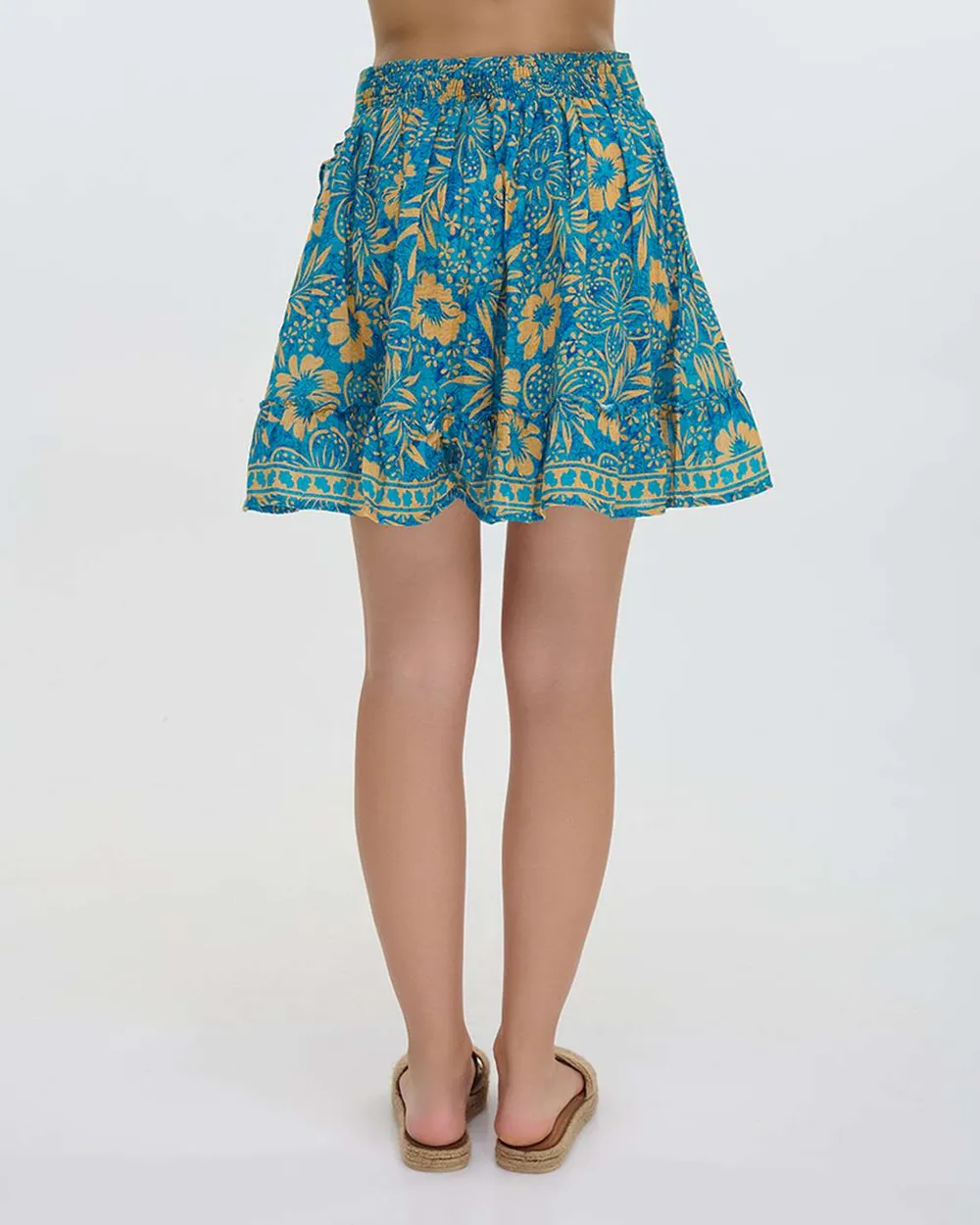 ΦΟΥΣΤΑ ΚΟΝΤΗ ΤΙΡΚΟΥΑΖ ΜΕ ΠΟΡΤΟΚΑΛΙ ΛΟΥΛΟΥΔΙΑ ONE SIZE (100% COTTON)