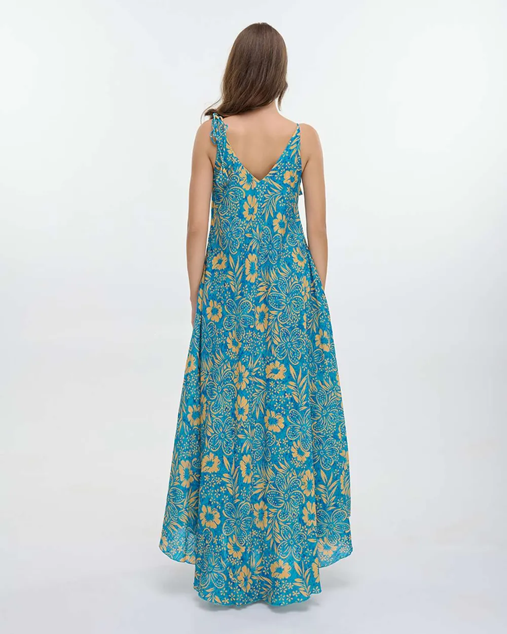 ΦΟΡΕΜΑ ΜΑΚΡΥ ΑΜΑΝΙΚΟ ΤΙΡΚΟΥΑΖ ΜΕ ΠΟΡΤΟΚΑΛΙ ΛΟΥΛΟΥΔΙΑ ONE SIZE (100% COTTON)