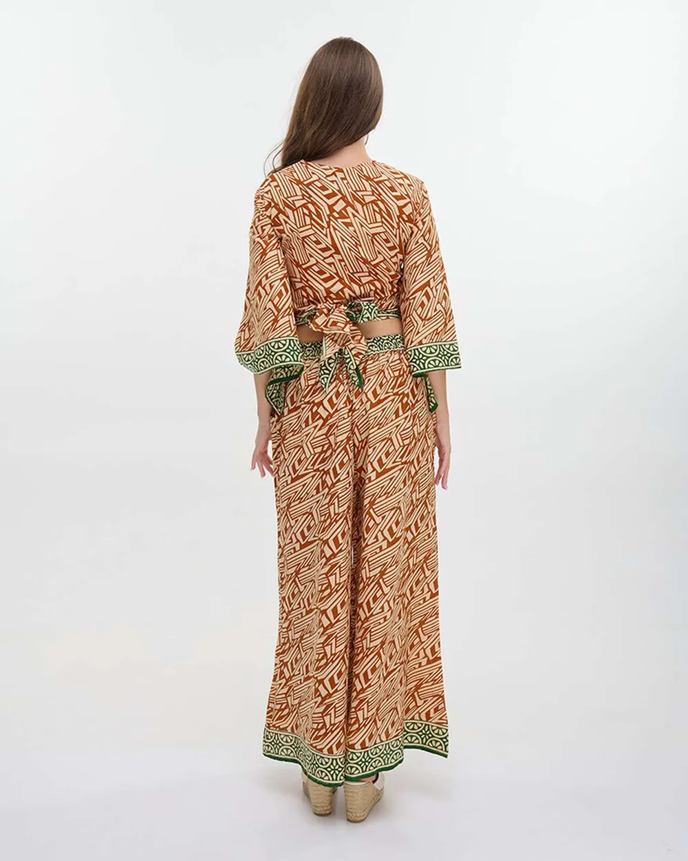 ΤΟΠ ΜΑΚΡΥΜΑΝΙΚΟ ΔΕΤΟ ΜΟΥΣΤΑΡΔΙ/ΛΕΥΚΟ/ΠΡΑΣΙΝΟ ΜΕ ΣΧΕΔΙΑ ONE SIZE (100% COTTON)