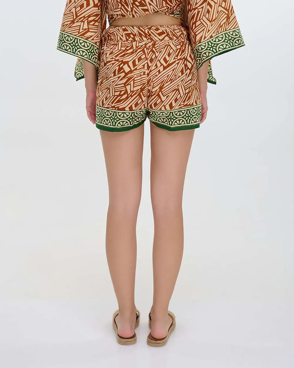 ΣΟΡΤΣ ΜΕ ΚΟΡΔΟΝΙ ΜΟΥΣΤΑΡΔΙ/ΛΕΥΚΟ/ΠΡΑΣΙΝΟ ΜΕ ΣΧΕΔΙΑ ONE SIZE (100% COTTON)