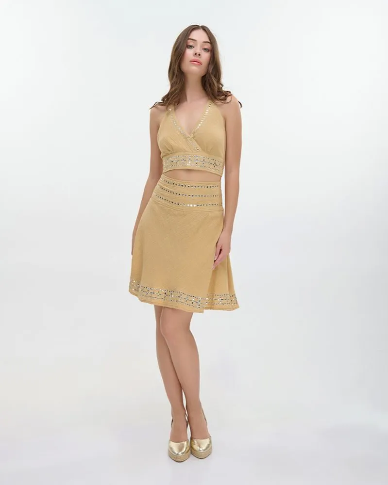 S/2 ΤΟΠ ΑΜΑΝΙΚΟ ΔΕΤΟ ΚΑΙ ΚΟΝΤΗ ΦΟΥΣΤΑ ΜΠΕΖ ONE SIZE (100% COTTON)