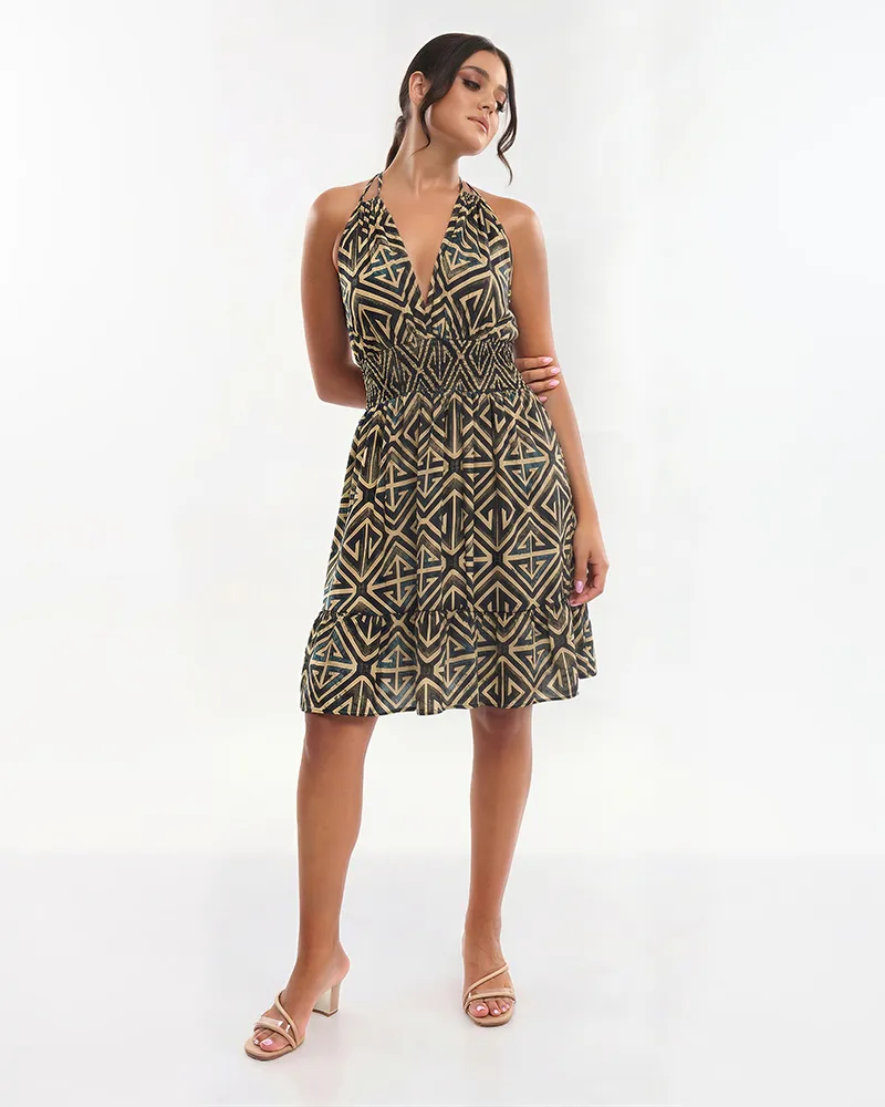 ΚΟΝΤΟ ΦΟΡΕΜΑ ΑΜΑΝΙΚΟ ΜΑΥΡΟ ΜΕ ΛΕΠΤΟΜΕΡΕΙΕΣ ONE SIZE (70% SILK 30% POLYESTER)