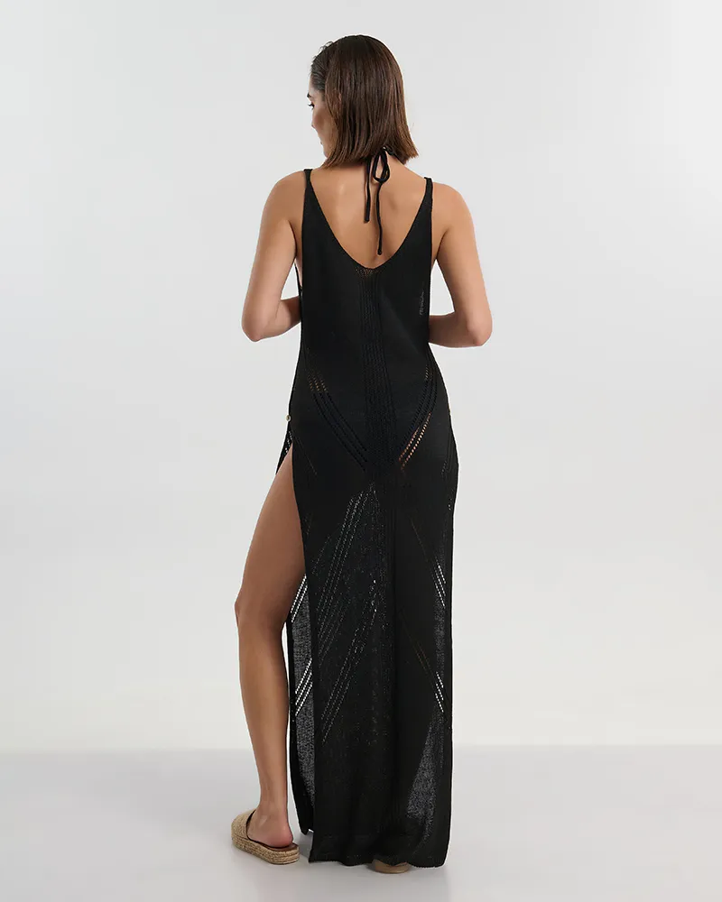 ΑΜΑΝΙΚΟ ΜΑΚΡΥ ΦΟΡΕΜΑ ΣΕ ΜΑΥΡΟ ONE SIZE (100% POLYESTER)