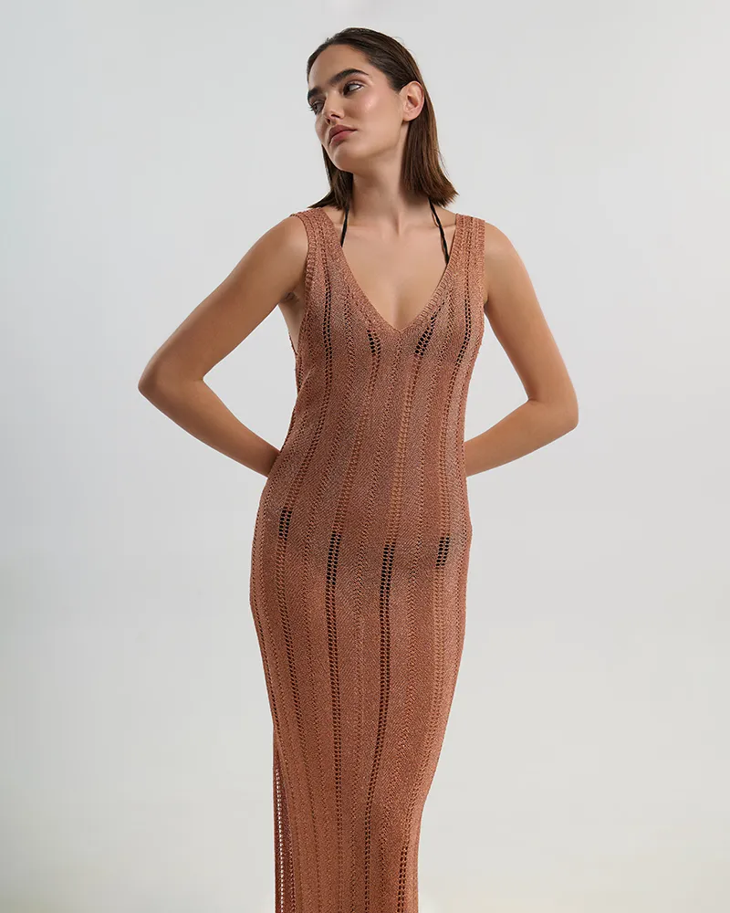 ΑΜΑΝΙΚΟ ΜΑΚΡΥ ΦΟΡΕΜΑ ΣΕ ΡΟΖ ΧΡΥΣΟ ONE SIZE (100% POLYESTER) ΑΜΑΝΙΚΟ ΜΑΚΡΥ ΦΟΡΕΜΑ ΣΕ ΡΟΖ ΧΡΥΣΟ ONE SIZE (100% POLYESTER)