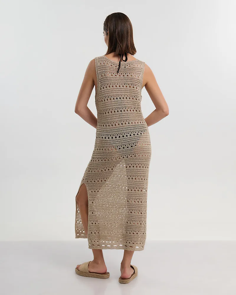 ΑΜΑΝΙΚΟ ΜΑΚΡΥ ΦΟΡΕΜΑ ΣΕ ΧΡΥΣΟ ΧΡΩΜΑ ONE SIZE (100% POLYESTER)