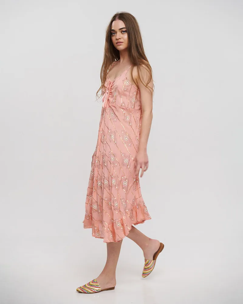 ΦΟΡΕΜΑ ΜΑΚΡΥ ΑΜΑΝΙΚΟ ΣΕ ΣΟΜΟΝ ΧΡΩΜΑ ME LUREX ONE SIZE (100% VISCOSE)