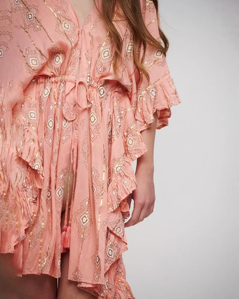 ΚΙΜΟΝΟ ΚΟΝΤΟ ΜΕ ΒΟΛΑΝ ΣΕ ΣΟΜΟΝ ΧΡΩΜΑ ME LUREX ONE SIZE (100% VISCOSE)