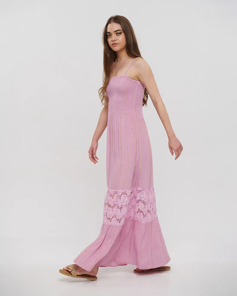 ΦΟΡΕΜΑ ΜΑΚΡΥ ΑΜΑΝΙΚΟ ΣΕ ΡΟΖ ΧΡΩΜΑ ONE SIZE (100% VISCOSE)