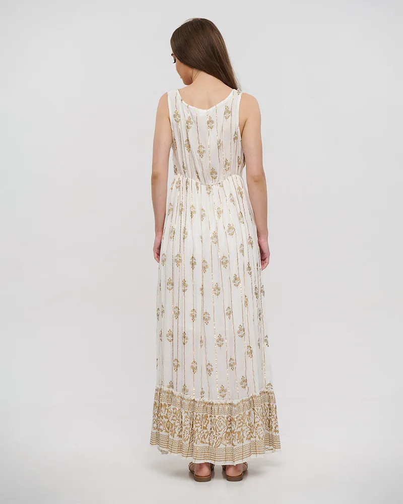 ΦΟΡΕΜΑ ΜΑΚΡΥ ΑΜΑΝΙΚΟ ΣΕ ΛΕΥΚΟ ΧΡΩΜΑ ΜΕ LUREX ONE SIZE(100% VISCOSE)