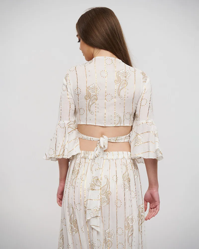 ΤΟΠ KONTO ΔΕΤΟ ΣΕ ΛΕΥΚΟ ΧΡΩΜΑ ΜΕ LUREX ONE SIZE(100% VISCOSE)