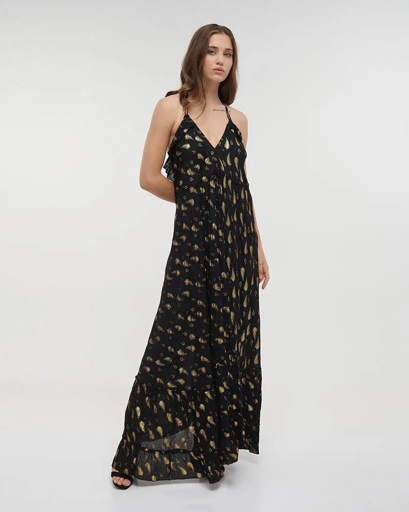 ΦΟΡΕΜΑ ΜΑΚΡΥ ΕΞΩΠΛΑΤΟ ΣΕ ΜΑΥΡΟ ΧΡΩΜΑ ΜΕ ΧΡΥΣΕΣ ΛΕΠΤΟΜΕΡΕΙΕΣ ΚΑΙ ΒΟΛΑΝ ΟNE SIZE(100% VISCOSE) ΦΟΡΕΜΑ ΜΑΚΡΥ ΕΞΩΠΛΑΤΟ ΣΕ ΜΑΥΡΟ ΧΡΩΜΑ ΜΕ ΧΡΥΣΕΣ ΛΕΠΤΟΜΕΡΕΙΕΣ ΚΑΙ ΒΟΛΑΝ ΟNE SIZE(100% VISCOSE)