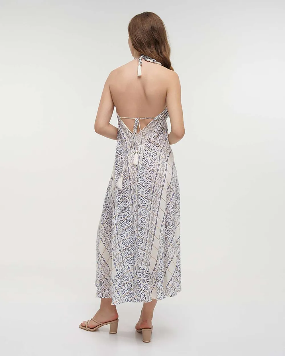 ΦΟΡΕΜΑ ΜΑΚΡΥ ΑΜΑΝΙΚΟ ΣΕ ΜΠΛΕ/ΛΕΥΚΟ ΧΡΩΜΑ ΜΕ LUREX ONE SIZE(100% VISCOSE)