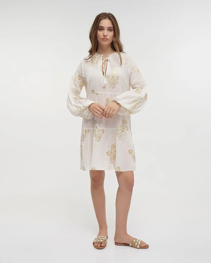 ΦΟΡΕΜΑ KONTO ME 3/4 MANIKI ΣΕ ΛΕΥΚΟ ΧΡΩΜΑ ΜΕ ΧΡΥΣΕΣ ΛΕΠΤΟΜΕΡΕΙΕΣ ΟNE SIZE(100% COTTON) ΦΟΡΕΜΑ KONTO ME 3/4 MANIKI ΣΕ ΛΕΥΚΟ ΧΡΩΜΑ ΜΕ ΧΡΥΣΕΣ ΛΕΠΤΟΜΕΡΕΙΕΣ ΟNE SIZE(100% COTTON)