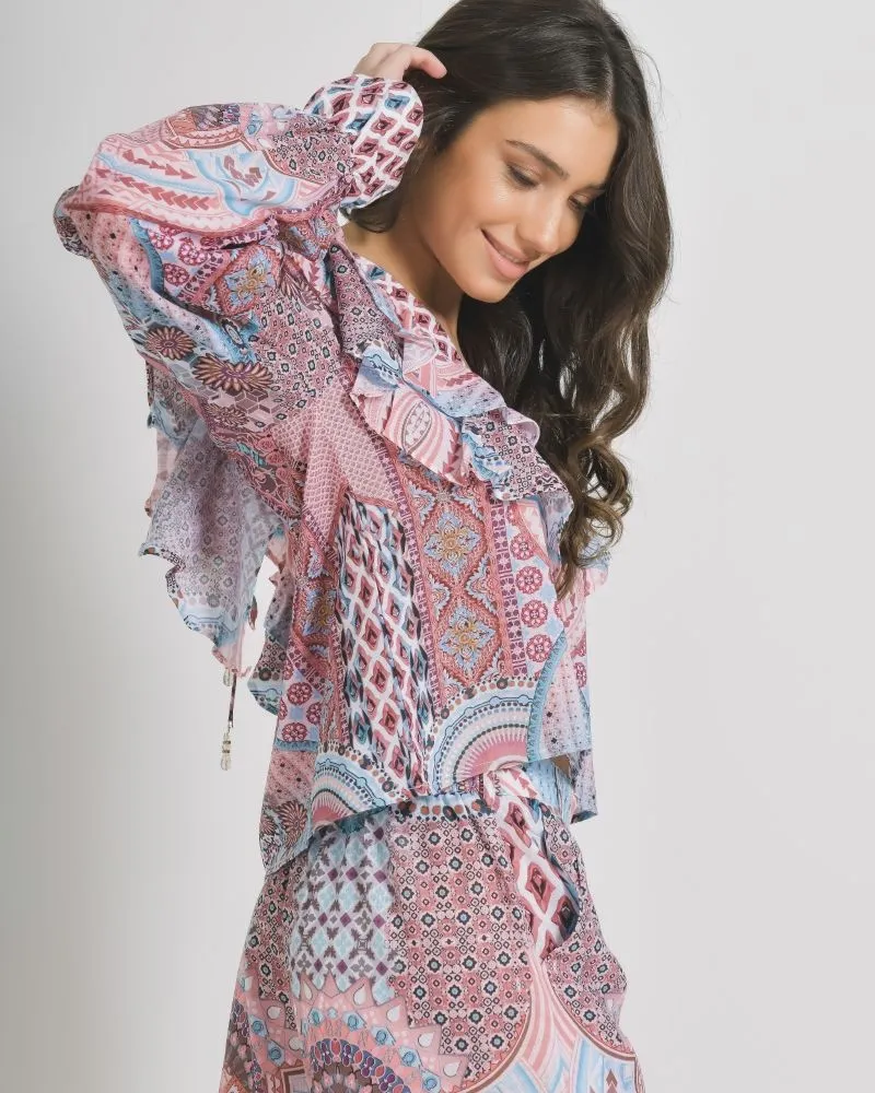 ΜΠΛΟΥΖΑ ΜΕ ΜΑΚΡΥ ΜΑΝΙΚΙ ΛΕΥΚΟ/ΡΟΖ ΜΕ ΣΧΕΔΙΑ ONE SIZE (100% LINEN) ΜΠΛΟΥΖΑ ΜΕ ΜΑΚΡΥ ΜΑΝΙΚΙ ΛΕΥΚΟ/ΡΟΖ ΜΕ ΣΧΕΔΙΑ ONE SIZE (100% LINEN)