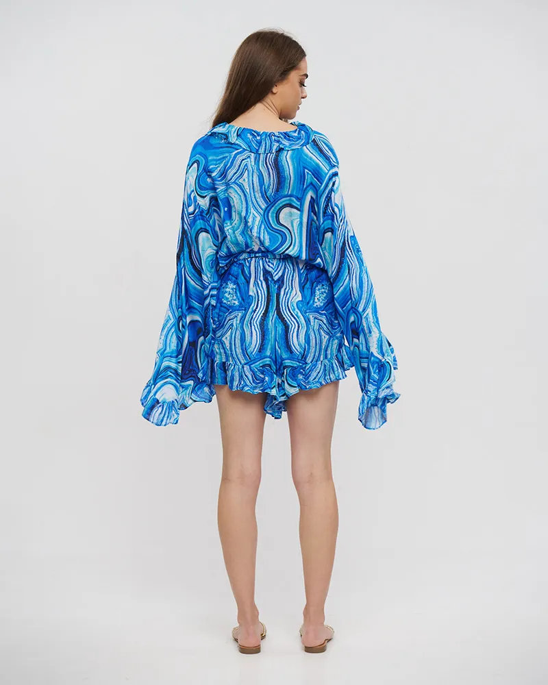 ΟΛΟΣΩΜΗ ΦΟΡΜΑ ΚΟΝΤΗ ΣΕ ΛΕΥΚΟ ΜΠΛΕ ΧΡΩΜΑ S/M ( VISCOSE MODAL )