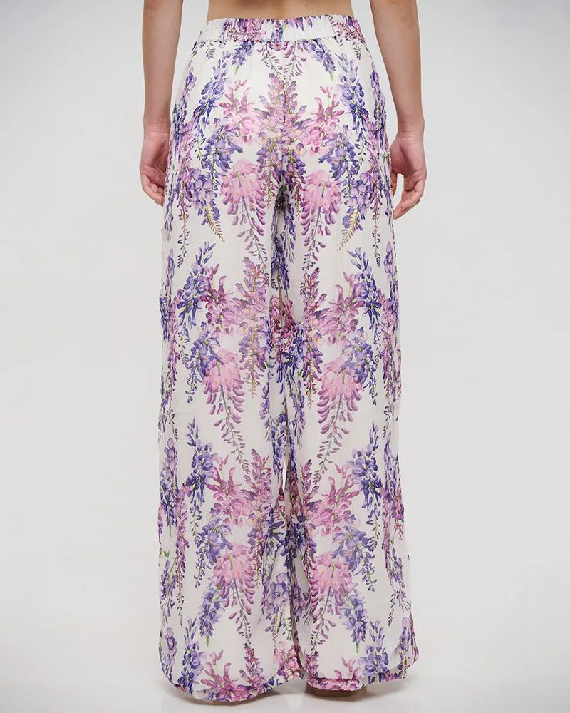 ΠΑΝΤΕΛΟΝΑ ΜΕ ΡΟΖ ΜΩΒ ΛΟΥΛΟΥΔΙΑ S/M (POLYESTER CHIFFON)