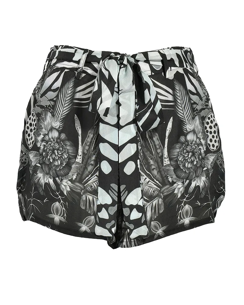 ΣΟΡΤΣΑΚΙ ΜΕ ΖΩΝΗ ΑΣΠΡΟΜΑΥΡΟ M/L (VISCOSE CREPE)