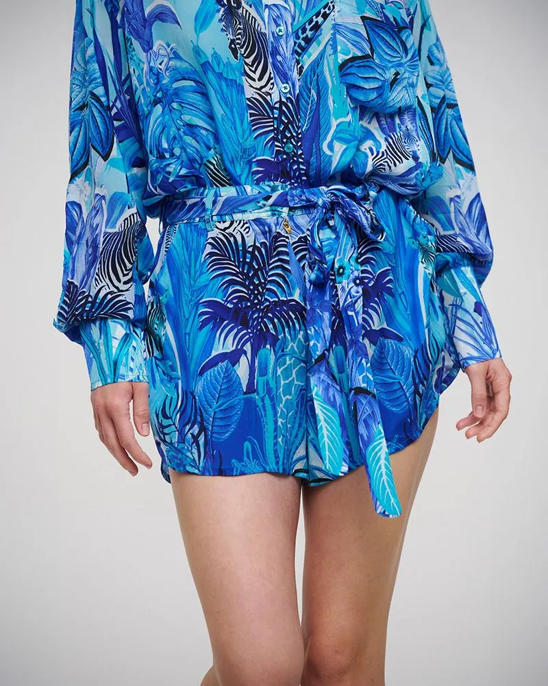 ΣΟΡΤΣΑΚΙ ΜΕ ΖΩΝΗ ΜΠΛΕ/ΤΥΡΚΟΥΑΖ S/M (VISCOSE CREPE)