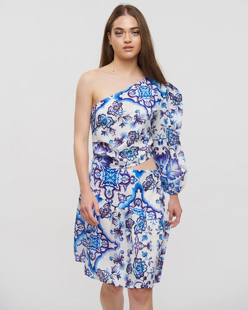 ΦΟΡΕΜΑ KONTO ΜΕ 1ΩΜΟ ΚΑΙ ΑΝΟΙΓΜΑ ΣΤΗ ΜΕΣΗ ΜΠΛΕ/ΛΕΥΚΟ/ΜΩΒ S/M (LINEN)