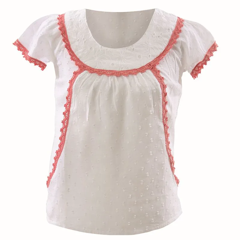 ΜΠΛΟΥΖΑ ΠΑΙΔΙΚΗ ΑΜΑΝΙΚΗ ΛΕΥΚ/ΡΟΖ 6 ΜΕΓΕΘΟΣ (100% COTTON) ΜΠΛΟΥΖΑ ΠΑΙΔΙΚΗ ΑΜΑΝΙΚΗ ΛΕΥΚ/ΡΟΖ 6 ΜΕΓΕΘΟΣ (100% COTTON)