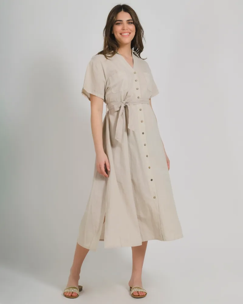 ΠΟΥΚΑΜΙΣΑ KONTOMANIKH ΣΕ ΜΠΕΖ ΧΡΩΜΑ ΜΕ ΖΩΝΗ ONE SIZE (100% COTTON) ΠΟΥΚΑΜΙΣΑ KONTOMANIKH ΣΕ ΜΠΕΖ ΧΡΩΜΑ ΜΕ ΖΩΝΗ ONE SIZE (100% COTTON)